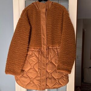 Old Navy Women's Teddy Jacket in Rich Brown